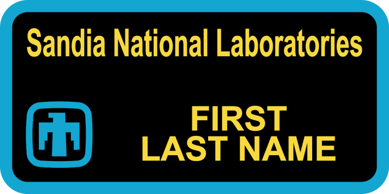 Sandia National Laboratories Name Tag