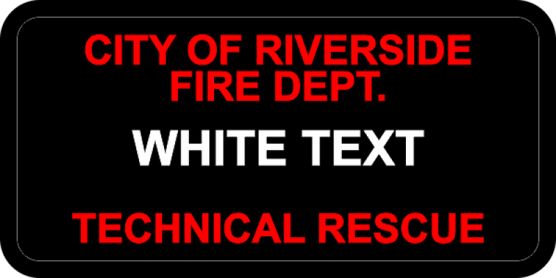 Riverside Fire Dept Name Tag