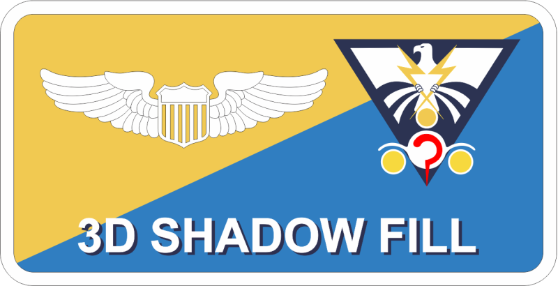 32 ARS Yellow & Blue Split Name Tag