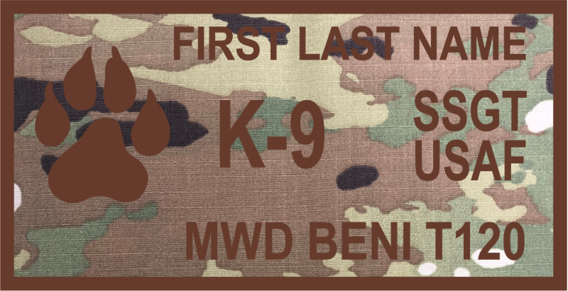 Air Force K-9 OCP Name Tag