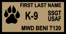 Image for Air Force K-9 OCP Name Tag