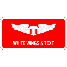 Image for Red and White border Name Tag