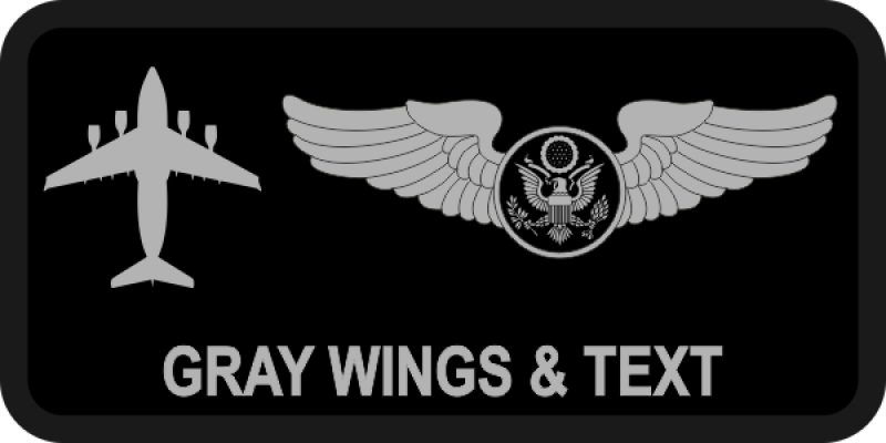 129 RQW Moffett Black on Black Name Tag