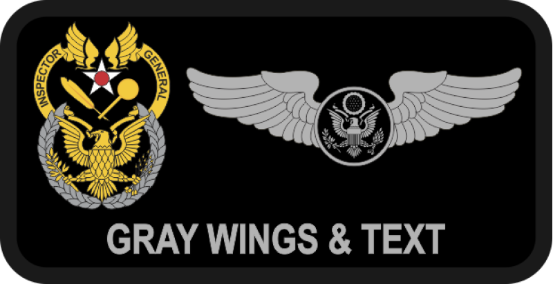 129 RQW Moffett Black on Black Name Tag