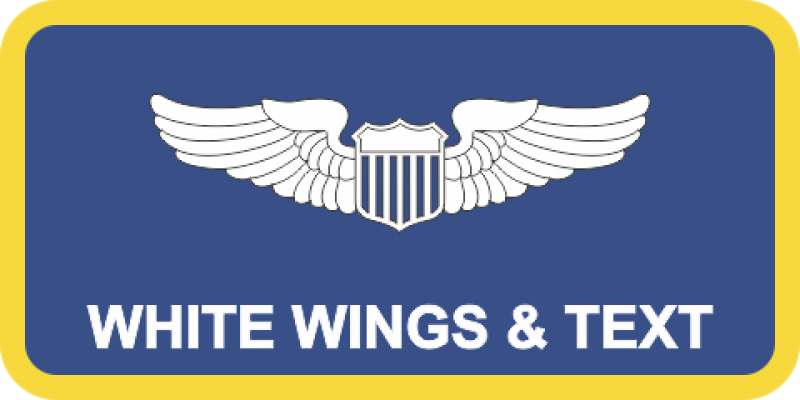 AF Standard Navy Yellow border Name Tag