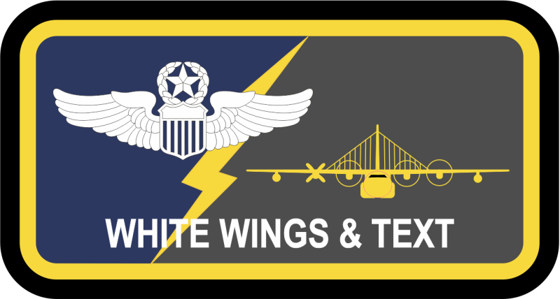 645 AESS, Det 1 Blue/Gray Name Tag