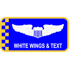 Image for 89 AS Blue & Yellow Name Tag
