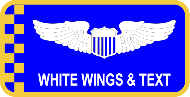 89 AS Blue & Yellow Name Tag