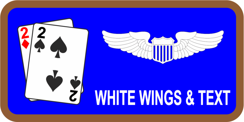 22 ATKS Blue B/G with Cards Name Tag