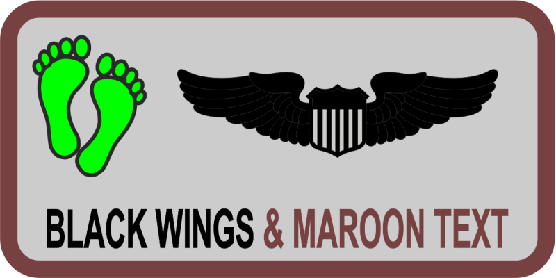 55 RQS Green Feet Name Tag