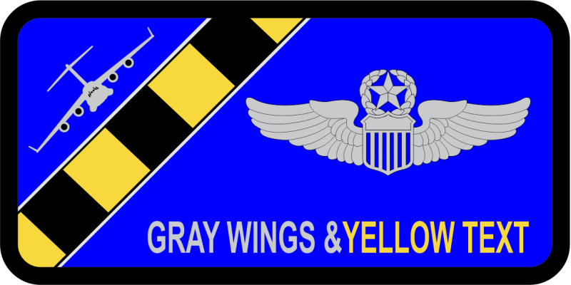 57 WPS Black/Yellow Checkerboard Name Tag