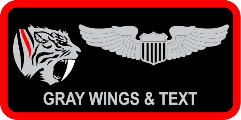 Det 24 PTN Sabertooth Tiger Name Tag