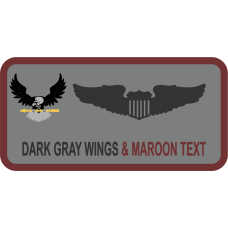 Image for 317 OSS Gray & Maroon Name Tag