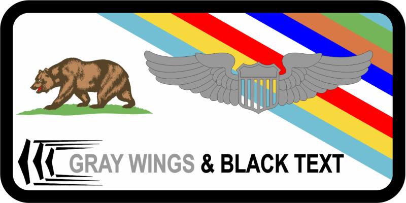 60 AMW Bear, Multi-Colored Stripes Name Tag