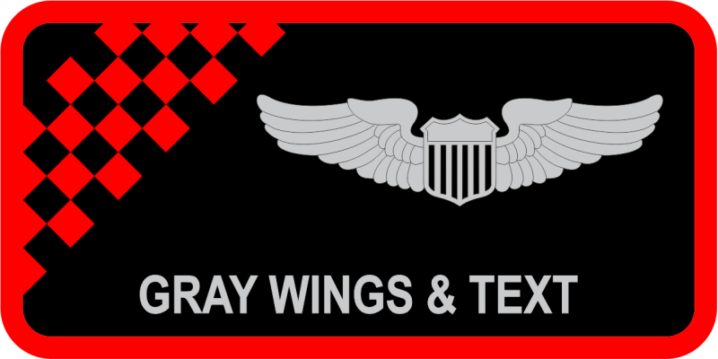 435 AGOW Black Name Tag