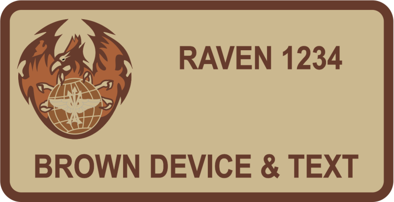 Phoenix Raven Desert Name Tag