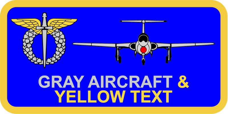 Schwartz Company Front-View L-29 Blue Tag Name Tag