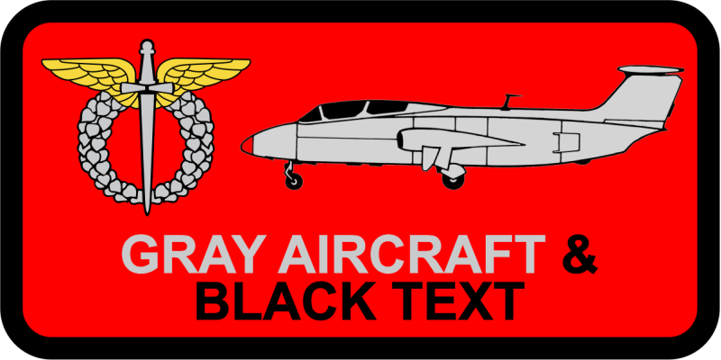 Schwartz Company Side-View L-29 Red Tag Name Tag