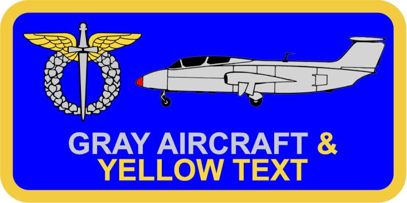 Schwartz Company Side-View L-29 Blue Tag Name Tag