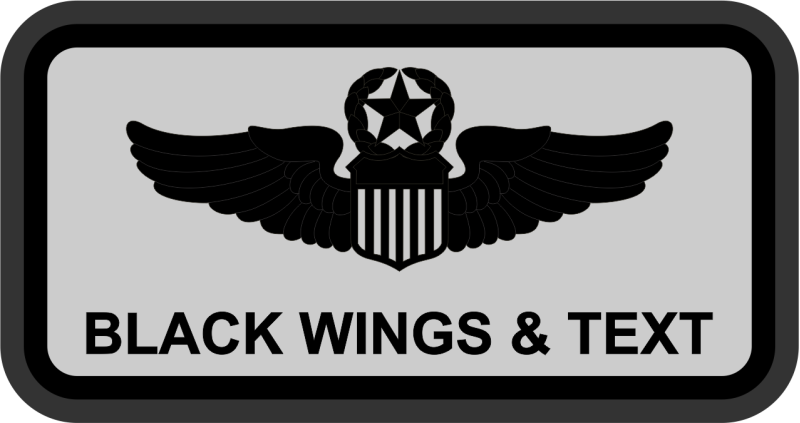 AF Standard Gray B/G Black Border Name Tag