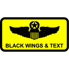 Image for AF Standard Bright Yellow B/G Black Border Name Tag