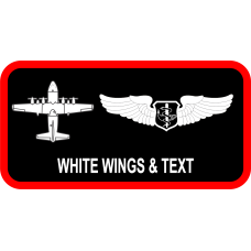 Image for C-130 Black B-G Red Border Standard Name Tag