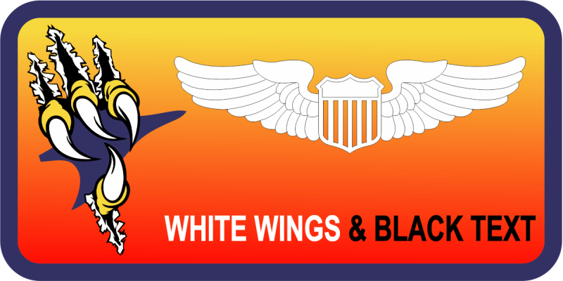 TPS Sublimation White Claw Name Tag