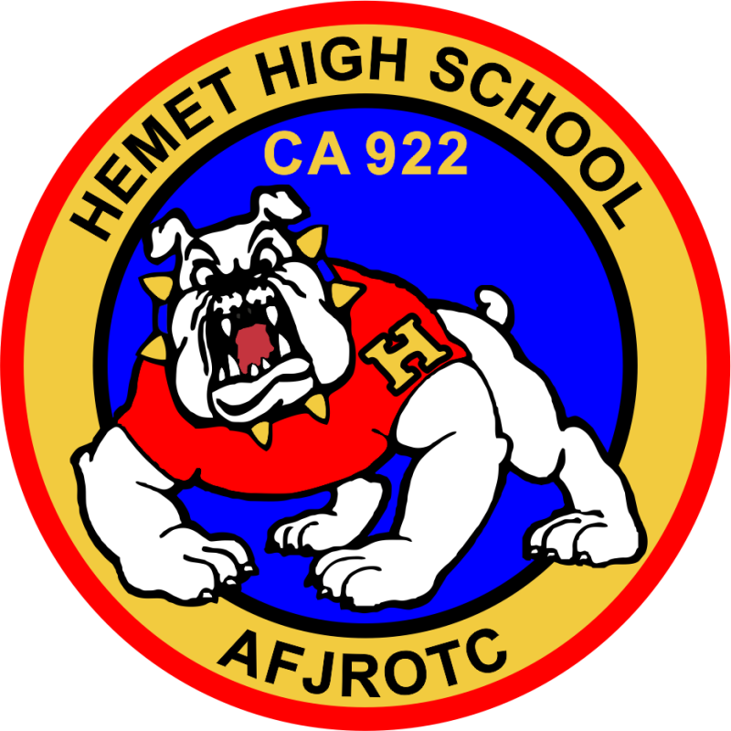 Hemet High CA 922 AFJROTC Full Color Patch