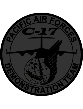 Image for PACAF C-17 Demo Team Black on Black Patch
