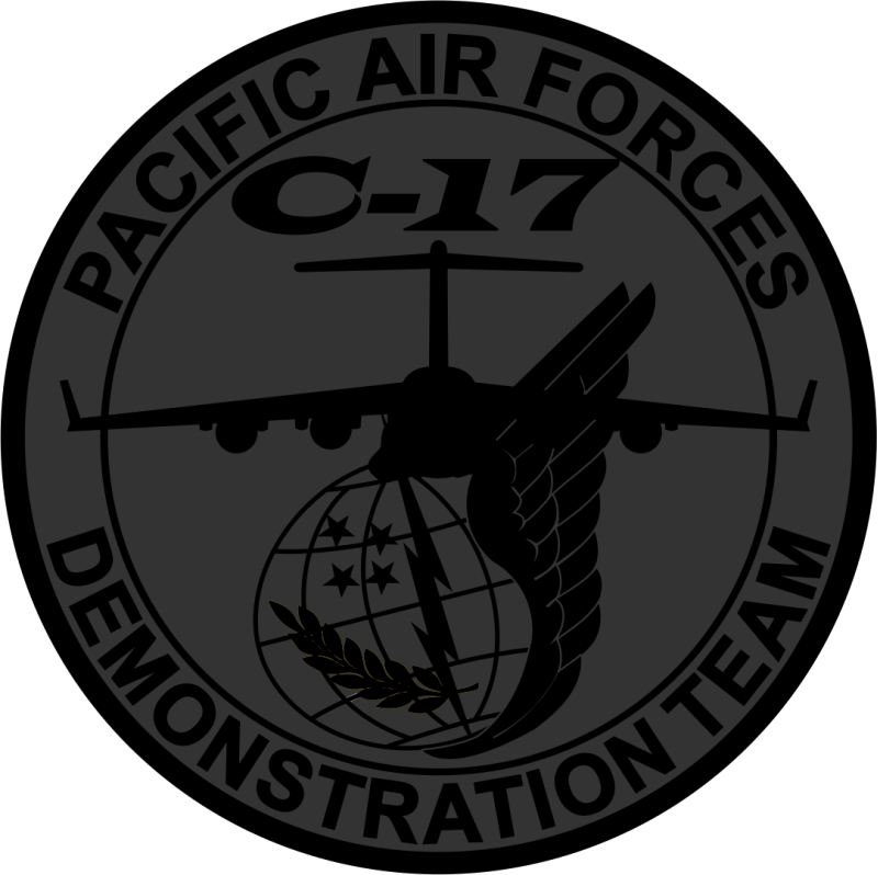 PACAF C-17 Demo Team Black on Black Patch