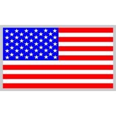 Image for American Flag Gray Border Patch