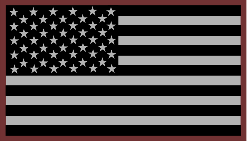 317 OSS American Flag Gray Patch