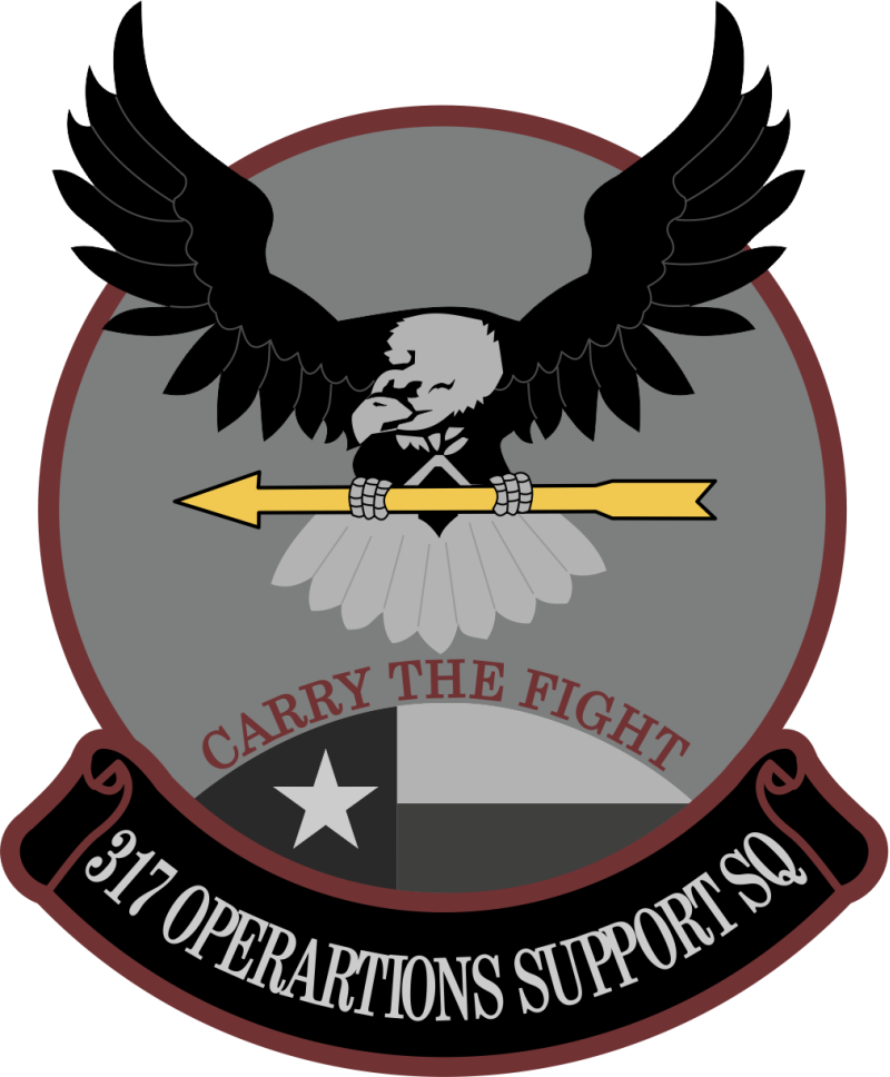 317 OSS Gray/Maroon Patch