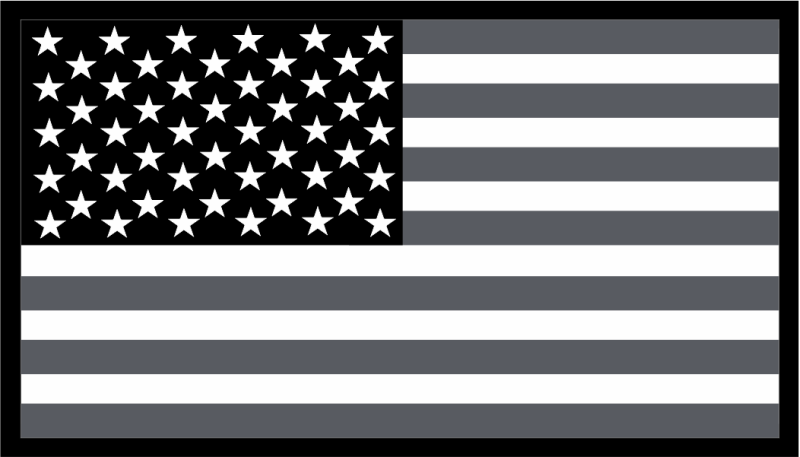621 MSOS Black/Gray American Flag Patch 