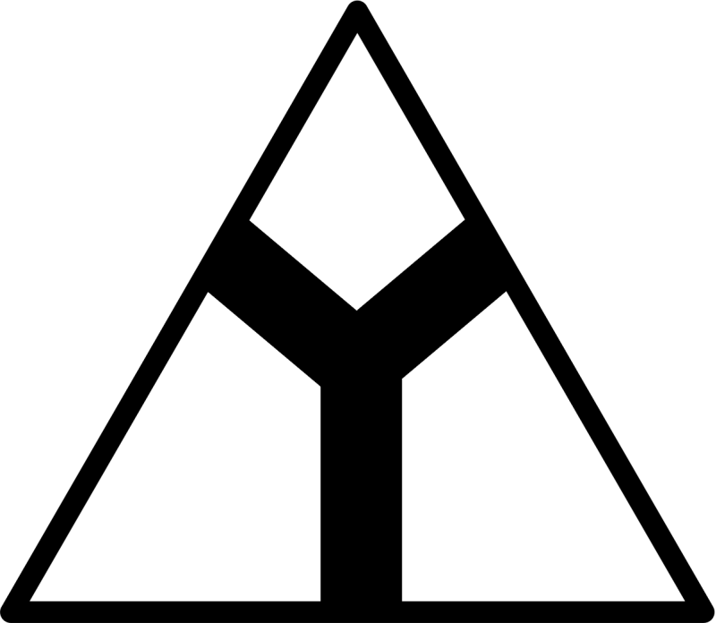 97 AMW Black/White Y PVC Patch