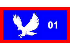 Image for 15 AS Eagle - Blue, Red Border Pocket Tab