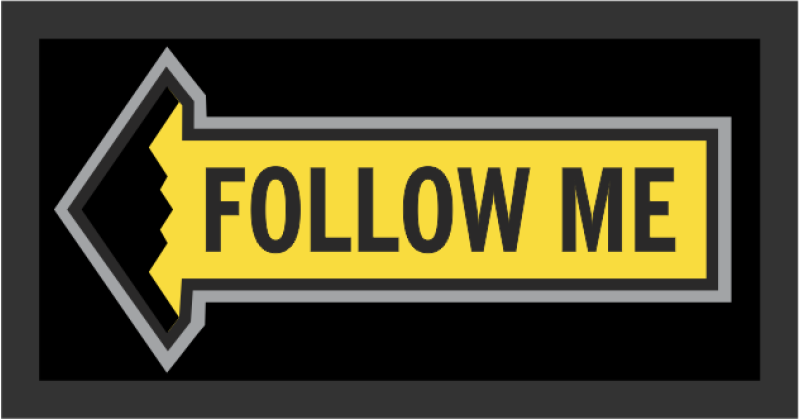 393 BS Follow Me Black Border Pocket Tab