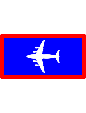 Image for C-17 Pocket Tab Blue, Red Border