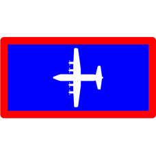 Image for C-130-J Pocket Tab - Blue, Red Border