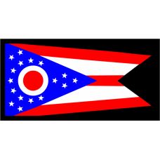 Image for Ohio Flag Black B/G Pocket Tab