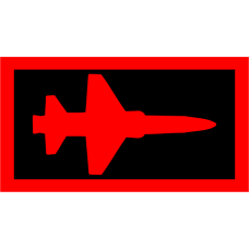 Image for T-38 Pocket Tab Red Border, Red T-38 Black Background
