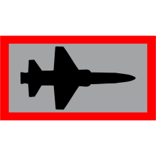 Image for T-38 Pocket Tab Red Border, Black T-38 Gray Background
