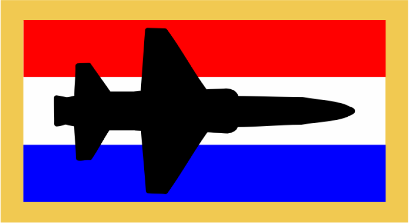 T-38 Pocket Tab Yellow Border, Black T-38 Red White & Blue