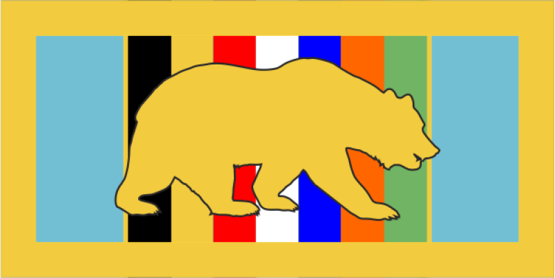 60 OG Cali Bear with Stripes Pocket Tab