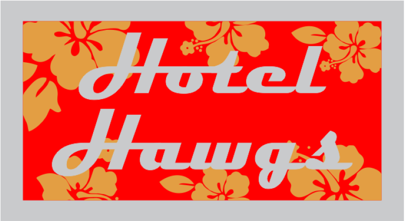 CS-34 Hawaiian Pocket Tab Red/Orange/Gray