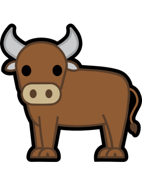 Image for 6 AS Bull Emoji Die Cut Pocket Tab
