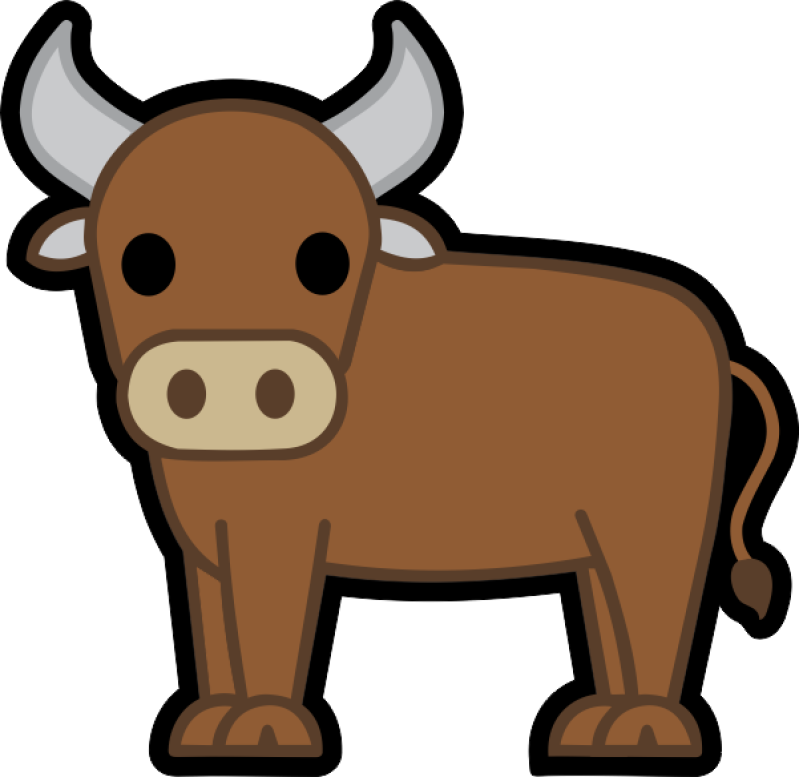 6 AS Bull Emoji Die Cut Pocket Tab