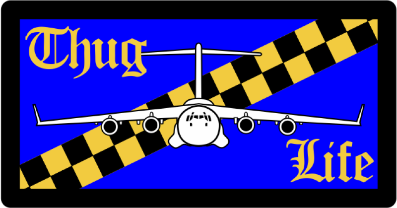 57 WPS Thug Life Blue Pocket Tab