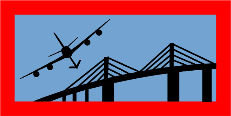 50 ARS KC-135 Flying Over Bridge Pocket Tab