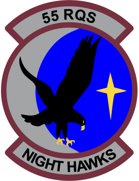 Image for 55 RQS Night Hawks Patch Black Text